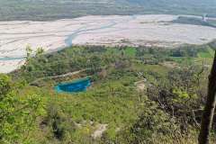 Blick auf den Tagliamento und Lago di Cornino