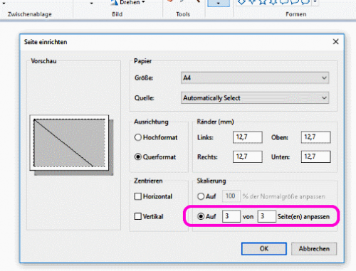 Pdf 4 Auf Eine Seite Bild auf mehreren Seiten drucken - HiTech - 107er