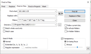 Notepad++ - Suchen in Dateien (Find in Files) - HiTech - 107er